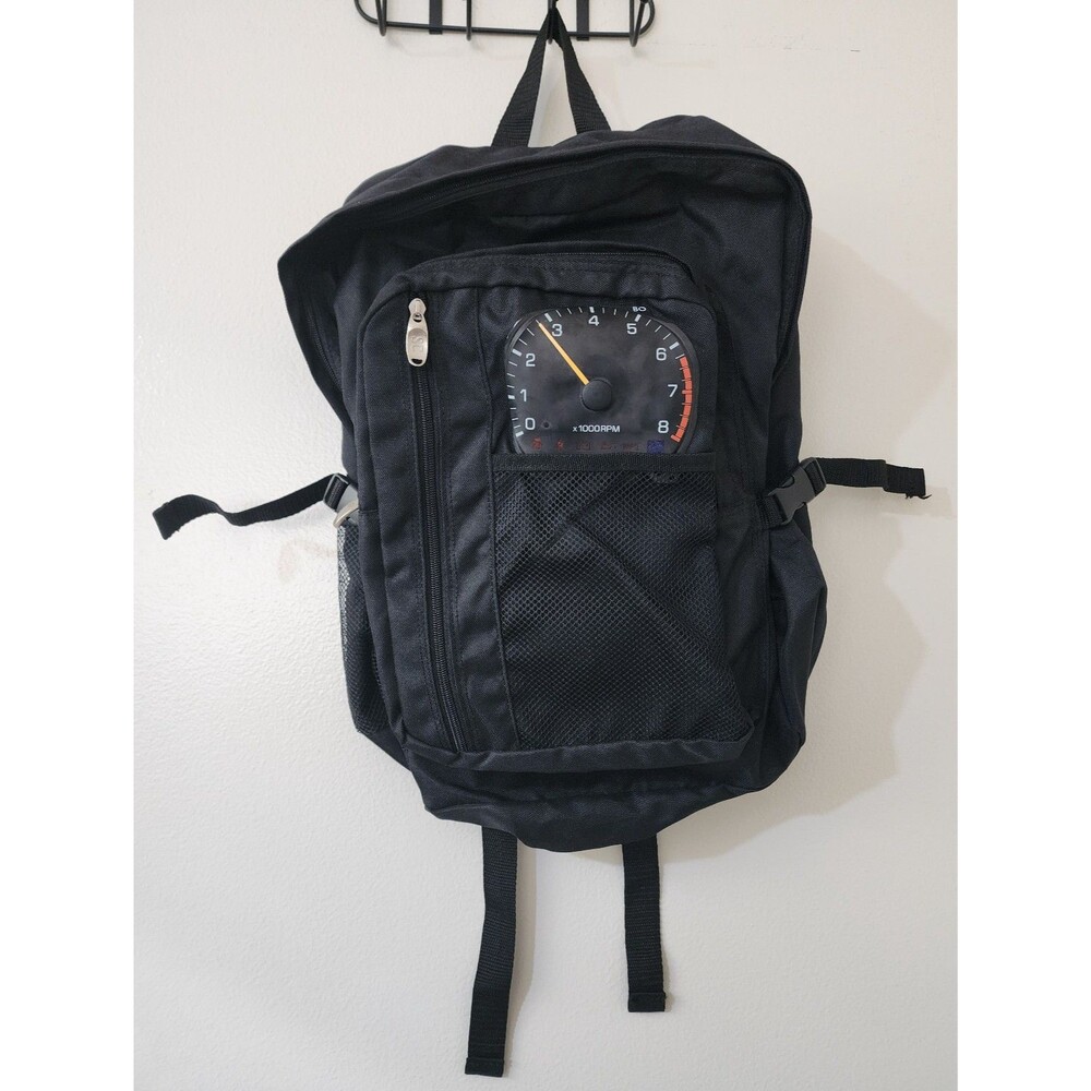 NEW REV COUNTER Black Backpack - Car Automobile Auto Parts Gift RPM Gauge